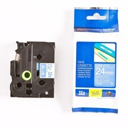 Brother TZ-555/TZe-555 (24mm, biały na niebieskim)