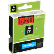 Dymo taśma do drukarek etykiet, D1 45017 czerwony/czarny 7m/12mm
