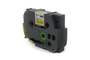 Taśma (ekstra mocny klej) JetWorld Czarny na Żółtym Brother 24mm x 8m TZe-S651 (TZeS651, TZS651, TZ-S651, AZeS631, AZe-S631)