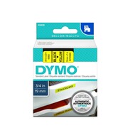 Dymo taśma do drukarek etykiet, D1 45808 czarny/żółty 7m/19mm