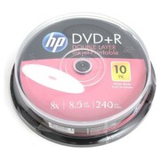 HP DVD+R | 8.5GB | x8 | WHITE FF InkJet Printable | cake 10