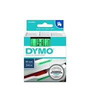 Dymo taĹ?ma do drukarek etykiet, D1 45809 czarny/zielony 7m/19mm