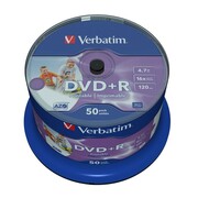 Płyty Verbatim DVD+R 4,7GB 16x - Spindle - 50 szt. - Do nadruku