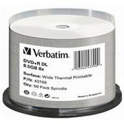 Verbatim DVD+R DL | 8,5 GB | x8 | 50szt | WIDE THERMAL PRINTABLE