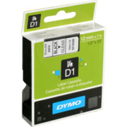 Dymo taśma do drukarek etykiet, D1 45010 czarny/przezroczysty 7m/12mm