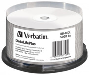 Verbatim BluRay BD-R DL - 50 GB - x6 - 25 szt. Wide White Thermal Printable
