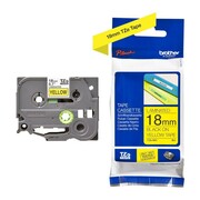 Taśma Brother żółta z czarnym nadrukiem TZE641; 18 mm= TZ641