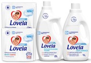 Lovela Baby Zestaw - Kapsułki do prania 46 sztuk + Płyn do płukania tkanin 2 L + Odplamiacz 1 L