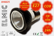 Żarówka reflektor LED COB XH 6625 5W 230V E27 30st. 3000K Ciepła Biel ELMIC przeźroczysta ELMIC