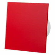 Komplet Wentylator dRim 125 DTS Panel Szklany Czerwony Połysk airRoxy