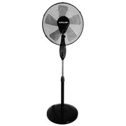 Wentylator stojący czarny z pilotem 43 cm 60W – 5 łopatek, mocny nawiew i regulacja Eurolamp