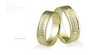Obrączki ślubne - wzór Au-695