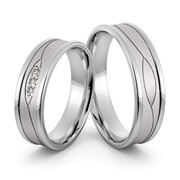 Obrączki srebrne z cyrkoniami swarovski - wzór Ag-409