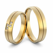 Obrączki ślubne z brylantami - Au-1001
