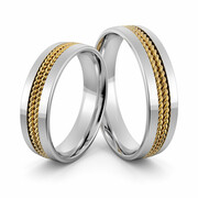 Obrączki ślubne z warkoczami - Au-1009