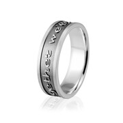 Obrączka srebrna męska z grawerowaną sentencją - wzór Ag-159