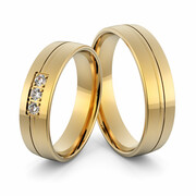 Obrączki ślubne z brylantami - Au-1000