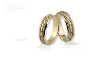 Obrączki ślubne - wzór Au-044