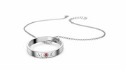 Naszyjnik srebrny z obrączką i sercem