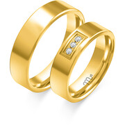Obrączki ślubne z brylantami Złoty Skorpion – C107