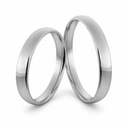 Obrączki ślubne platynowe klasyczne zaokrąglone 3 mm - Pt-1-8