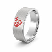 Obrączka srebrna LOVE - wzór Ag-386