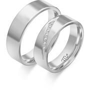 Obrączki ślubne z brylantami Złoty Skorpion – C110