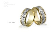 Obrączki ślubne - wzór Au-487
