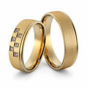 Obrączki ślubne z brylantami - Au-998