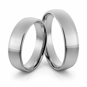 Obrączki ślubne platynowe klasyczne zaokrąglone 5 mm - Pt-8