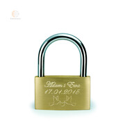 Kłódka mosiężna dla zakochanych z grawerem