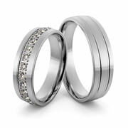 Obrączki srebrne z cyrkoniami swarovski - wzór Ag-389