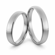 Obrączki ślubne platynowe klasyczne zaokrąglone 3.5 mm - Pt-1-12