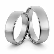 Obrączki ślubne platynowe klasyczne zaokrąglone 5.5 mm - Pt-8-6