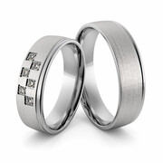 Obrączki srebrne z cyrkoniami swarovski - wzór Ag-391