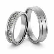 Obrączki srebrne z cyrkoniami swarovski - wzór Ag-390