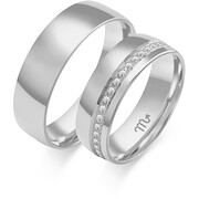 Obrączki ślubne z brylantami Złoty Skorpion – C121