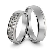 Obrączki srebrne z cyrkoniami swarovski - wzór Ag-352