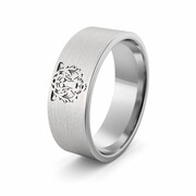 Obrączka srebrna z tygrysem - wzór Ag-386