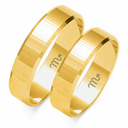 Obrączki ślubne Złoty Skorpion – wzór Au-O102