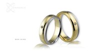 Obrączki ślubne - wzór Au-452