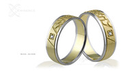 Obrączki ślubne - wzór Au-508