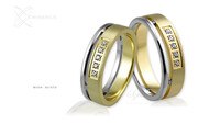 Obrączki ślubne - wzór Au-572