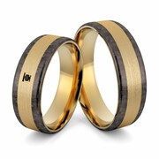 Obrączki ślubne z włóknem węglowym CARBON - Au-1132