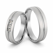 Obrączki srebrne z cyrkoniami swarovski - wzór Ag-393