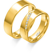 Obrączki ślubne z brylantami Złoty Skorpion – C110