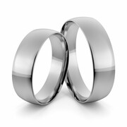 Obrączki ślubne platynowe klasyczne zaokrąglone 5.5 mm - Pt-8-4