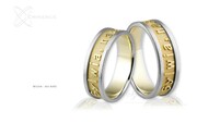Obrączki ślubne - wzór Au-445