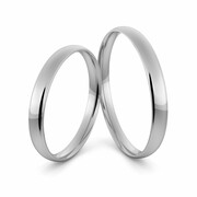 Obrączki ślubne platynowe klasyczne zaokrąglone 2.5 mm - Pt-1-4