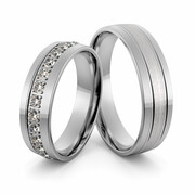 Obrączki srebrne z cyrkoniami swarovski - wzór Ag-389